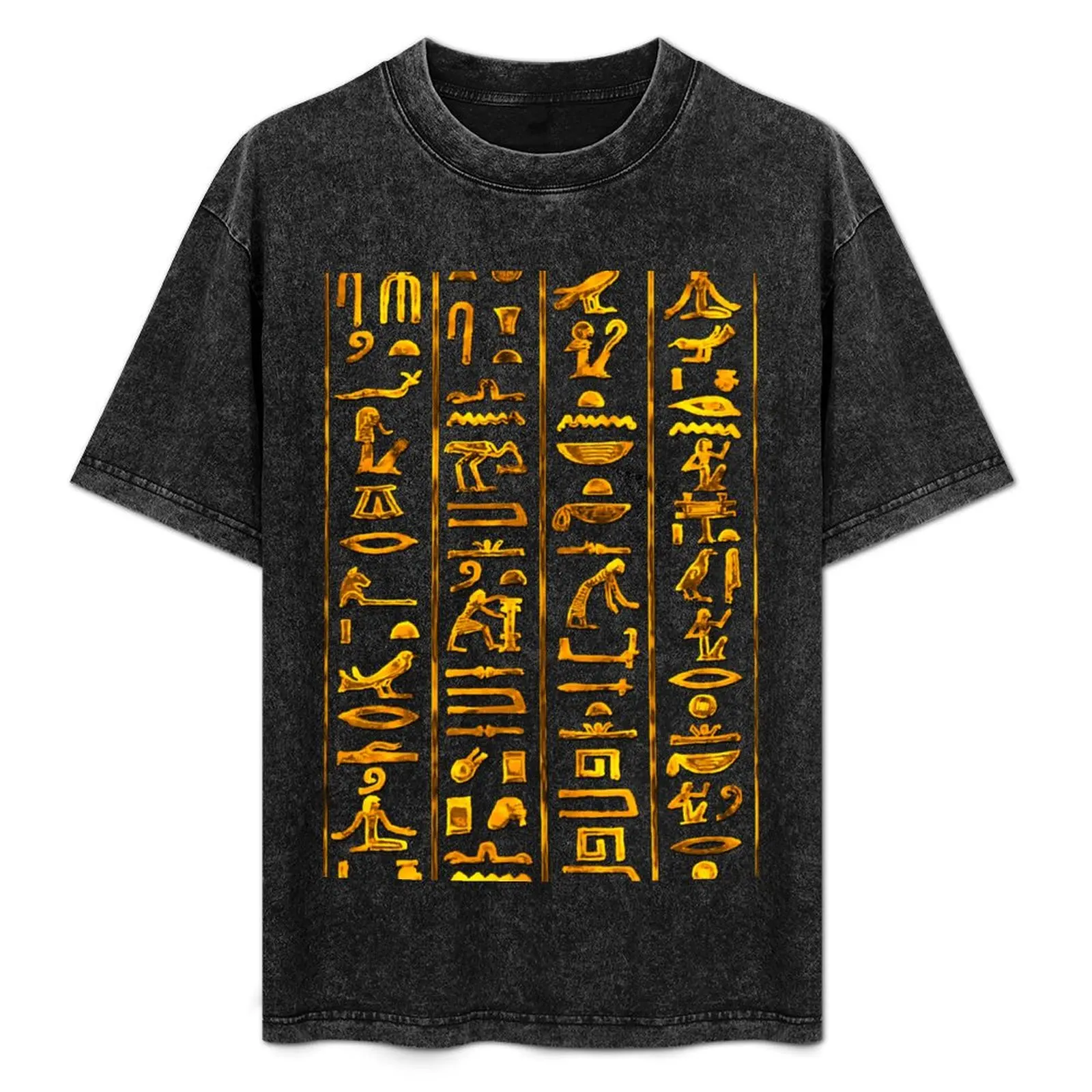 Ancient Egyptian Hieroglyphs (Gold on Black) T-Shirt anime shirt Funny t-shirt oversized t shirt men
Ancient Egyptian Hieroglyphs (Gold on Black) T-Shirt anime shirt Funny t-shirt oversized t shirt men