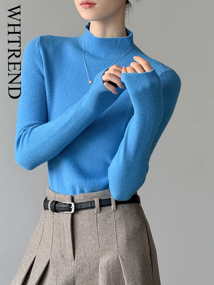 WHTREND Turtleneck Base Shirt For Women Autumn Winter New Knitted Pullover Sweater Inner Wear Fashion Top WH1855
WHTREND Turtleneck Base Shirt For Women Autumn Winter New Knitted Pullover Sweater Inner Wear Fashion Top WH1855