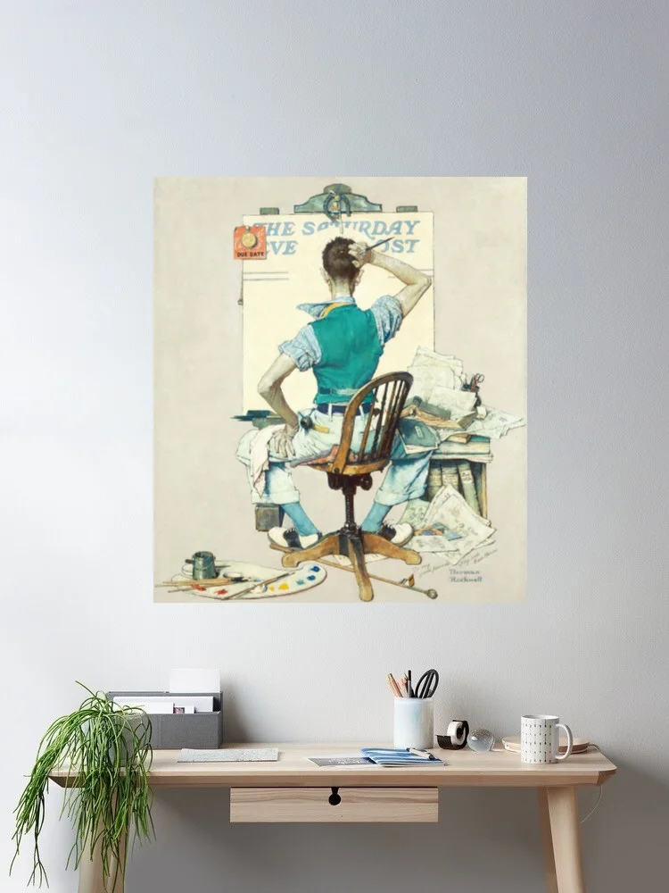 American Painter Norman Rockwell working Art Print Canvas Poster, Living Room Decor, Home Wall Picture
American Painter Norman Rockwell working Art Print Canvas Poster, Living Room Decor, Home Wall Picture