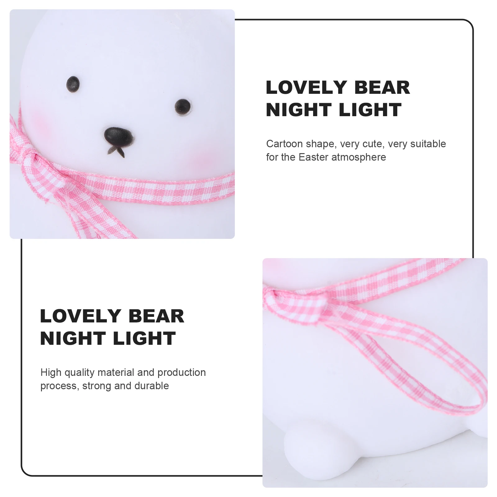 LED Bear Night Light Pink Ribbon Small Size Luminous Toy Decor Children Bedroom Party Home Store Cartoon Model
LED Bear Night Light Pink Ribbon Small Size Luminous Toy Decor Children Bedroom Party Home Store Cartoon Model