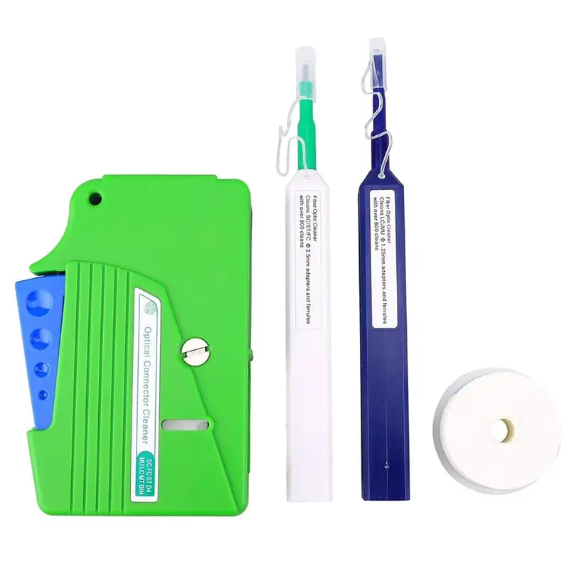 Y43A-Fiber Optic Cleaner Pen Box Kit 4-In-1, 2.5Mm FC SC LC Optical Fiber Cable Connector Endface Cleaning Tool
Y43A-Fiber Optic Cleaner Pen Box Kit 4-In-1, 2.5Mm FC SC LC Optical Fiber Cable Connector Endface Cleaning Tool