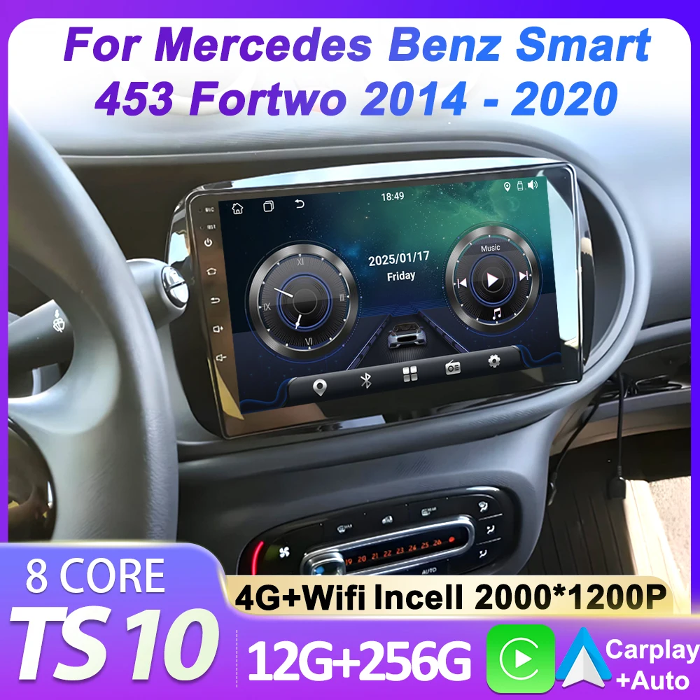 Автомобильный радиоприемник, видео-мультимедийный плеер Android для Mercedes Benz Smart 453 Fortwo 2014-2020 GPS Navi Carplay WiFi Bluetooth DSP
Автомобильный радиоприемник, видео-мультимедийный плеер Android для Mercedes Benz Smart 453 Fortwo 2014-2020 GPS Navi Carplay WiFi Bluetooth DSP