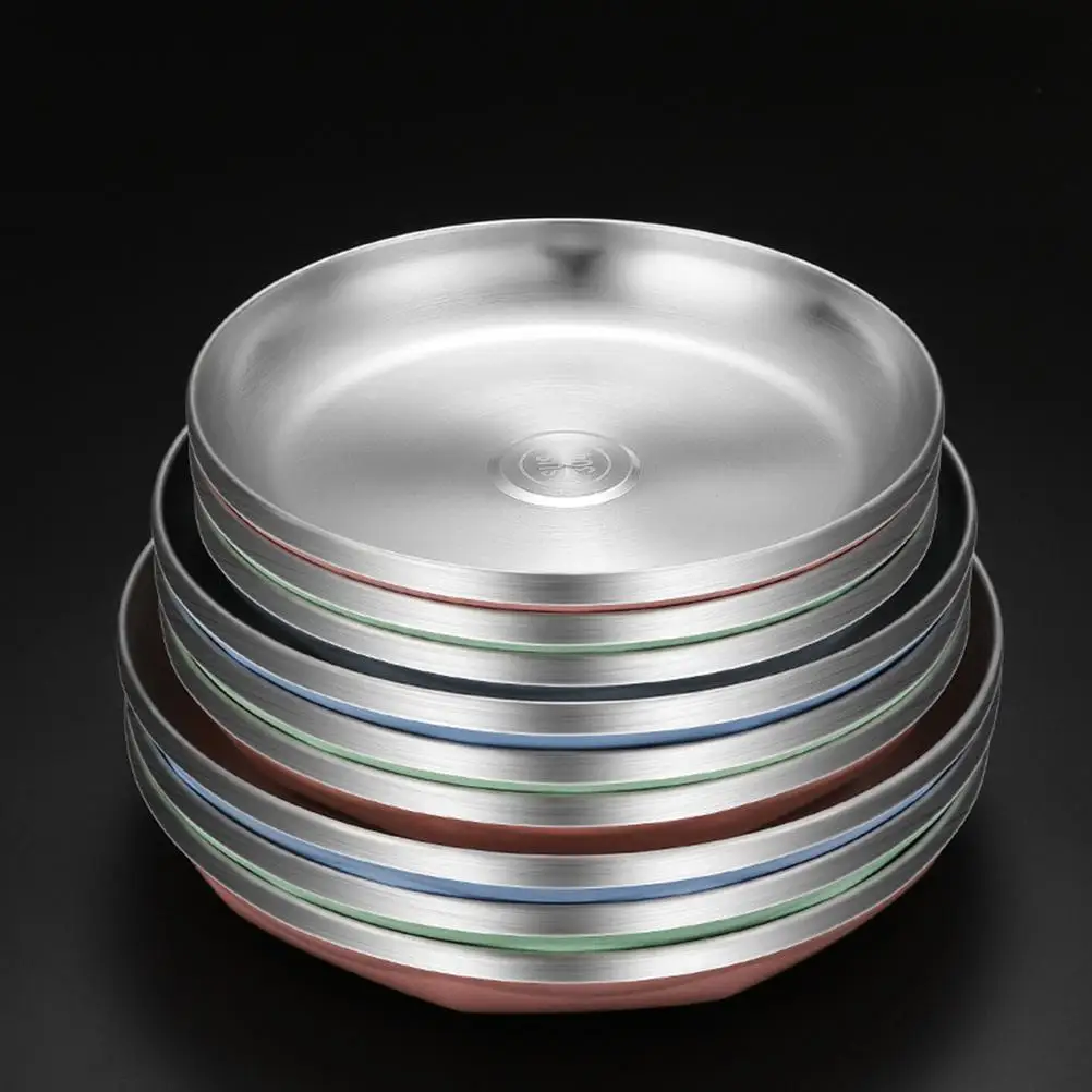 Stainless Steel Plate Round Food Heat Resistant BBQ Cake Silver Household Kitchen Restaurant Hotel Dining Bar Tools
Stainless Steel Plate Round Food Heat Resistant BBQ Cake Silver Household Kitchen Restaurant Hotel Dining Bar Tools