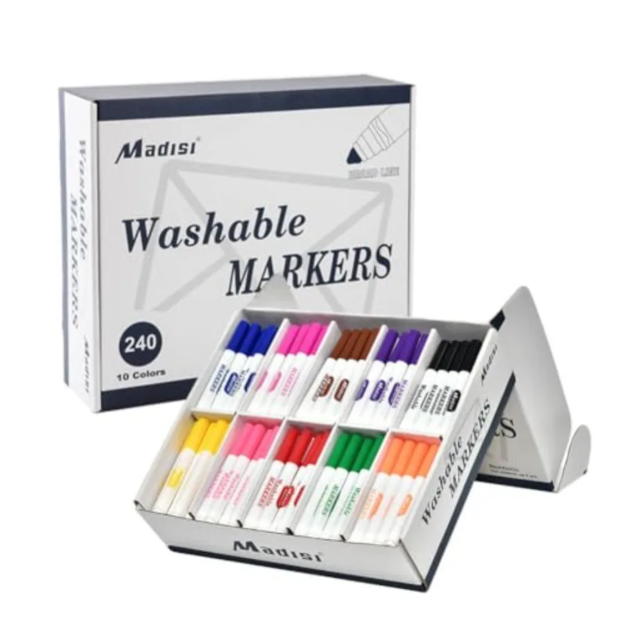 Washable Markers Broad Line Markers Assorted Colors Classroom Bulk Pack 240 Count
Washable Markers Broad Line Markers Assorted Colors Classroom Bulk Pack 240 Count