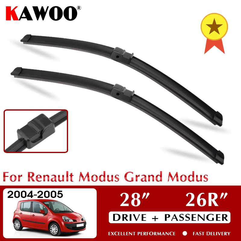 KAWOO Wiper Car Wiper Blades For Renault Modus Grand Modus 2004-2005 Windshield Windscreen Front Window Accessories 28"+26"R
KAWOO Wiper Car Wiper Blades For Renault Modus Grand Modus 2004-2005 Windshield Windscreen Front Window Accessories 28"+26"R