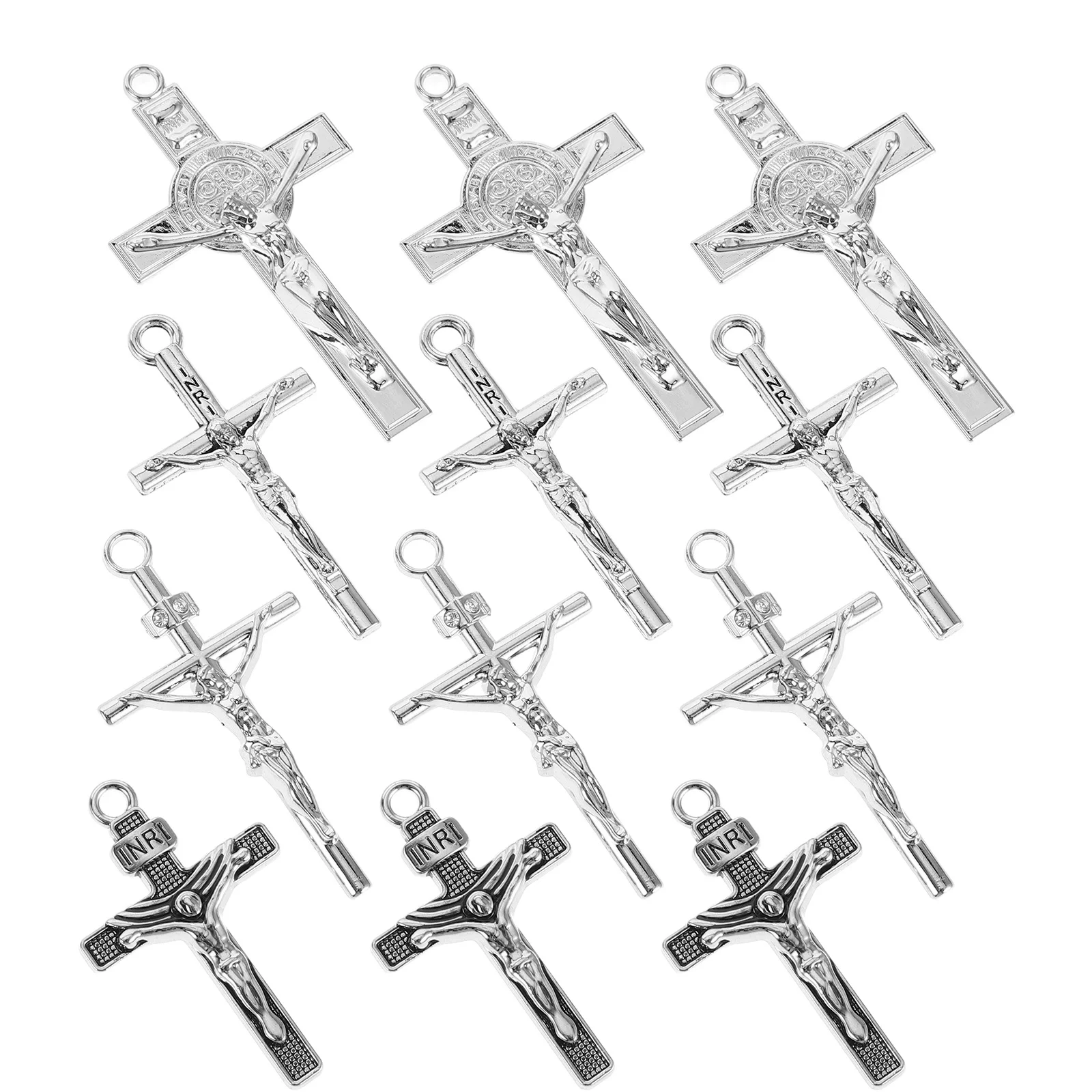 12 шт. подвесок-крестов из сплава, кулоны с распятием Иисуса для изготовления ювелирных изделий своими руками, для ожерелий и браслетов, христианские религиозные подвески
12 шт. подвесок-крестов из сплава, кулоны с распятием Иисуса для изготовления ювелирных изделий своими руками, для ожерелий и браслетов, христианские религиозные подвески
