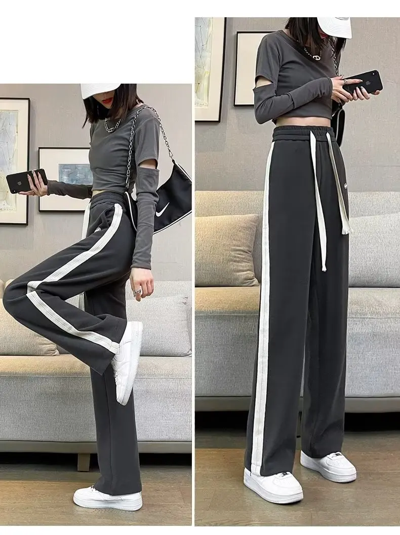 Women Drawstring Pants Aesthetic Style Elastic Wide Leg Pants High Waist Straight Pant Korean Loose Sweatpants Hip Hop
Women Drawstring Pants Aesthetic Style Elastic Wide Leg Pants High Waist Straight Pant Korean Loose Sweatpants Hip Hop
