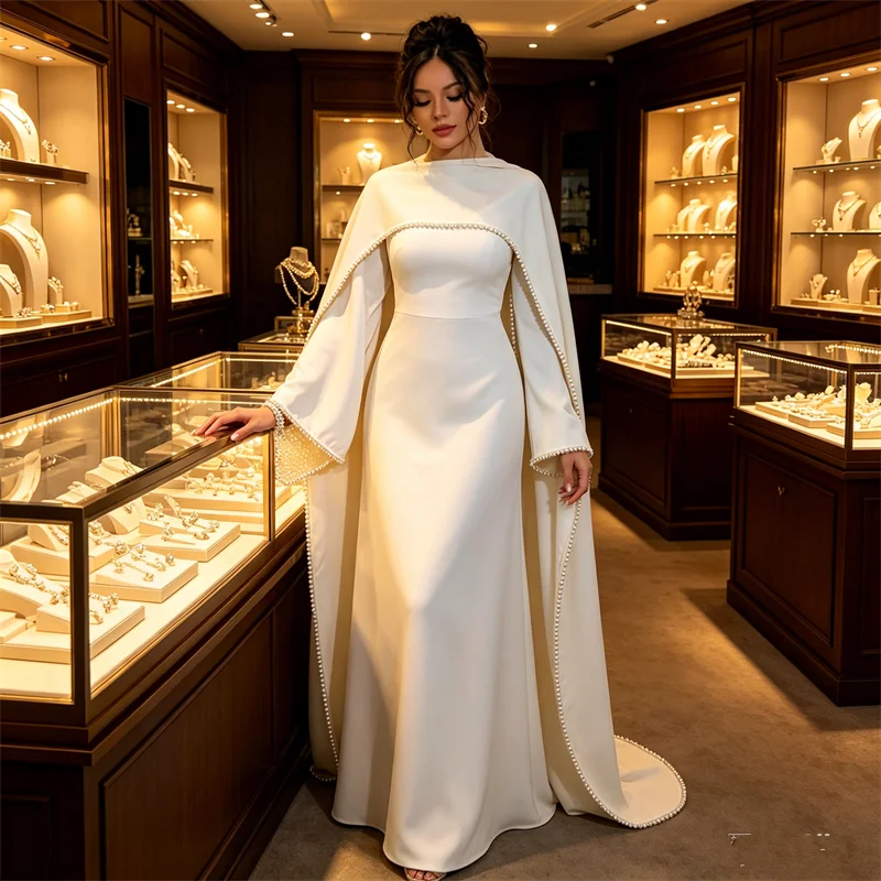 Evening Shawl Cape Long Dress Women Pearl Robe Female 2026 New Chic Fashion Muslim Dresses Dubai Cloak Abaya Turkey Kaftan Gown
Evening Shawl Cape Long Dress Women Pearl Robe Female 2026 New Chic Fashion Muslim Dresses Dubai Cloak Abaya Turkey Kaftan Gown