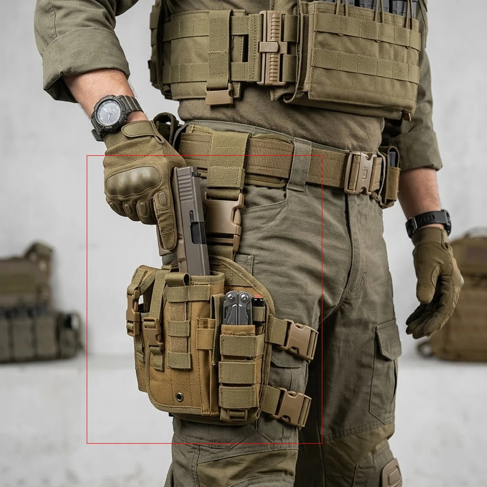 Tactical Leg Holster Belt Pouch Combo Multi-function Waist Bag Quick Release Dropped Thigh Bag for CS Hunting Shooting Gear
Tactical Leg Holster Belt Pouch Combo Multi-function Waist Bag Quick Release Dropped Thigh Bag for CS Hunting Shooting Gear