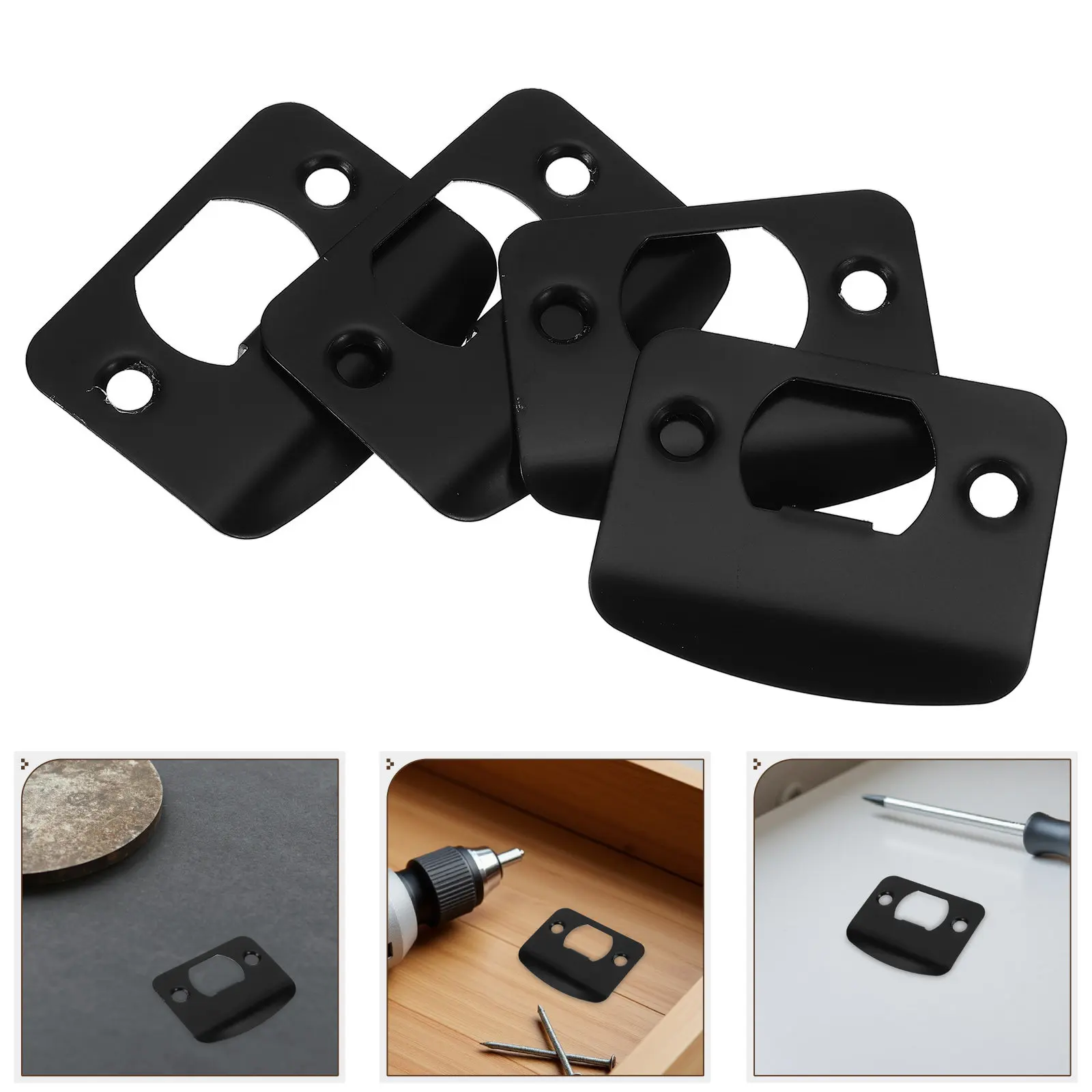 4Pcs Door Security Strike Plates Black Stainless Steel Round Corner Deadbolt Latch Replacement Heavy Duty Door Frame Hardware
4Pcs Door Security Strike Plates Black Stainless Steel Round Corner Deadbolt Latch Replacement Heavy Duty Door Frame Hardware