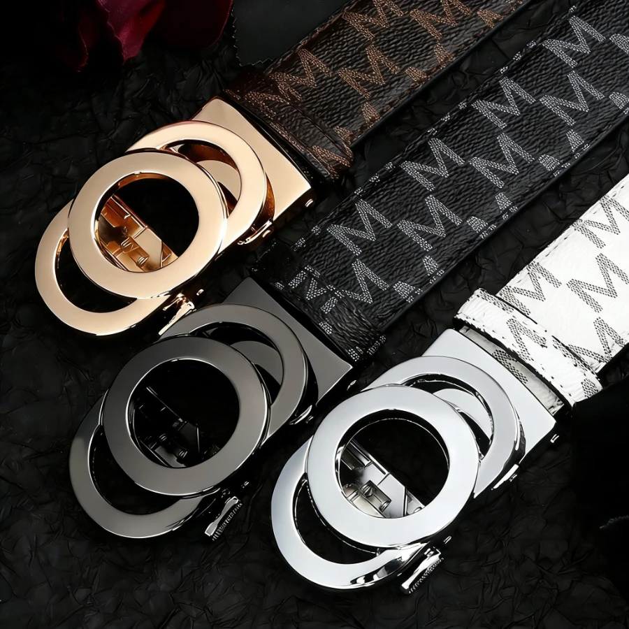 POYYAS Adjustable Stylish Metal Buckle Men Belt for Women Printed Letter Buckle - Fashion Daily Decoration Jeans Belt - Fashion Letter M Pattern Design Perfect Accessory for Business and Casual Accessories Belt
POYYAS Adjustable Stylish Metal Buckle Men Belt for Women Printed Letter Buckle - Fashion Daily Decoration Jeans Belt - Fashion Letter M Pattern Design Perfect Accessory for Business and Casual Accessories Belt