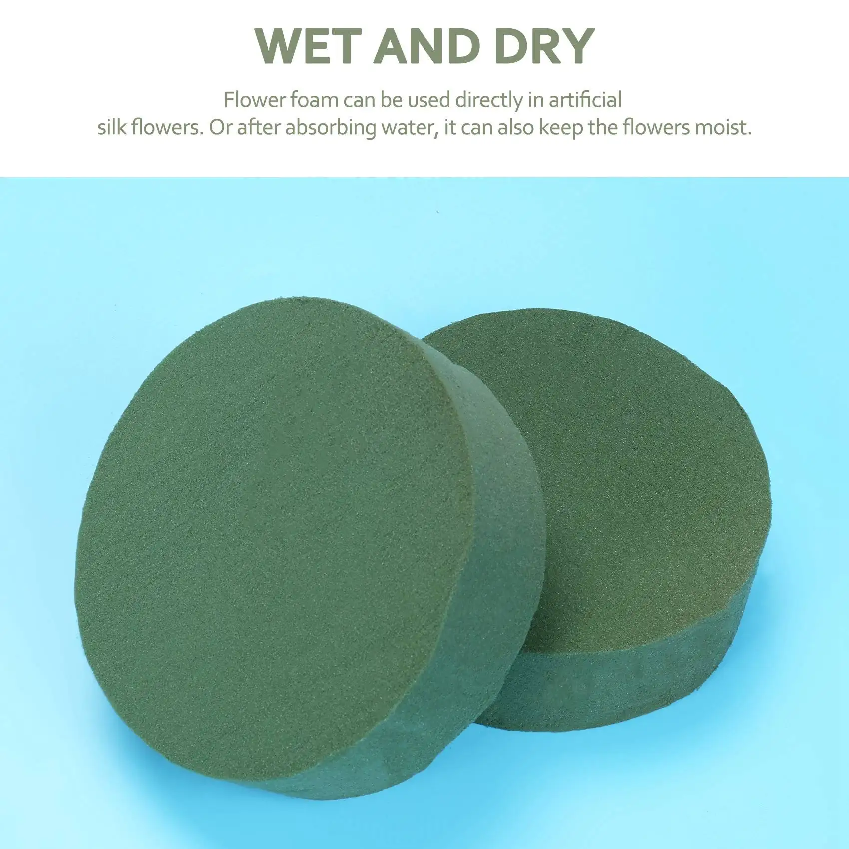 AG-6 Pcs Round Floral Foam Blocks,4.72 Inch Dry Floral Foam For Artificial Flowers,Craft Project,Wedding Party Decoration
AG-6 Pcs Round Floral Foam Blocks,4.72 Inch Dry Floral Foam For Artificial Flowers,Craft Project,Wedding Party Decoration