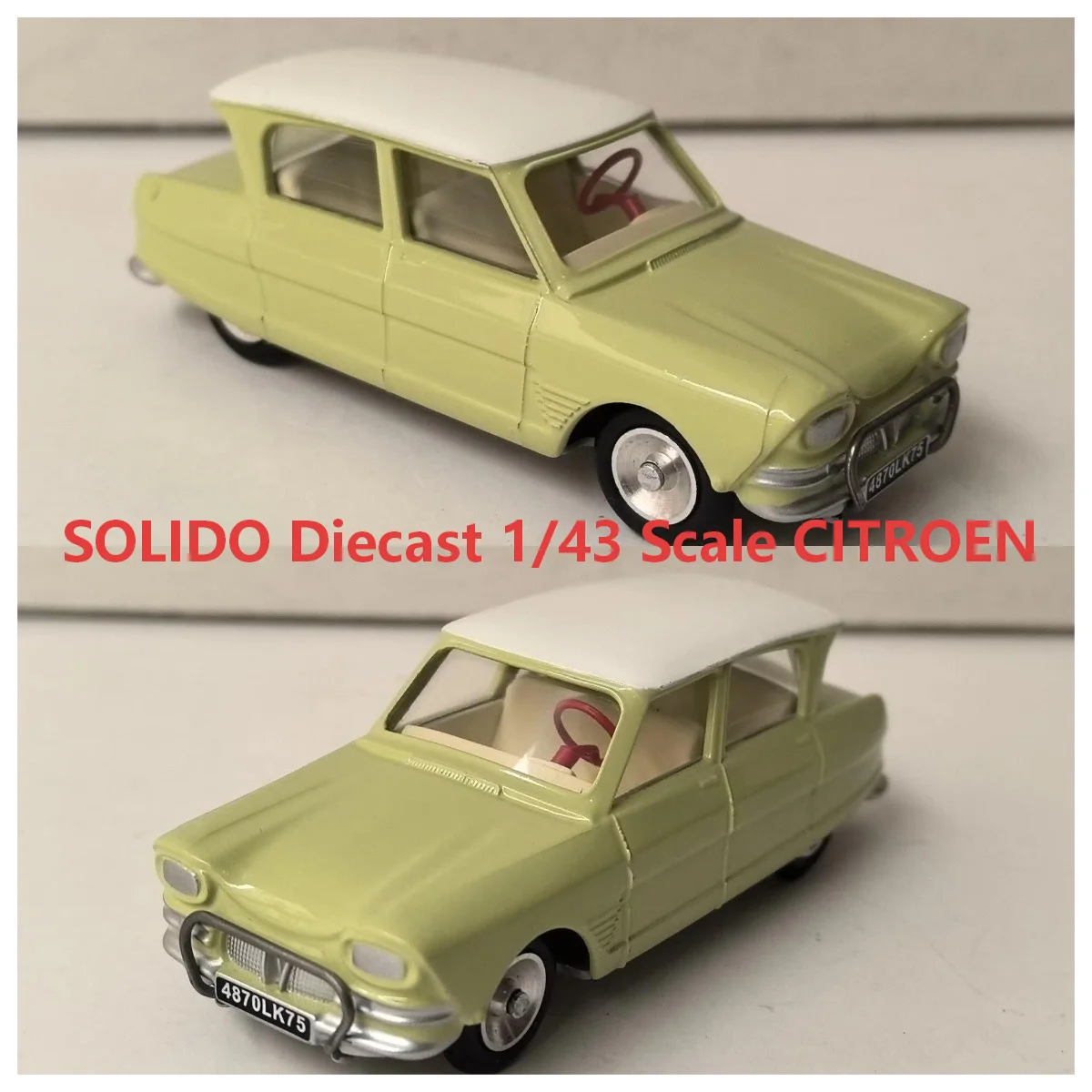 SOLIDO Diecast 1/43 Scale CITROEN AMI 6 2p Alloy Car Model
SOLIDO Diecast 1/43 Scale CITROEN AMI 6 2p Alloy Car Model