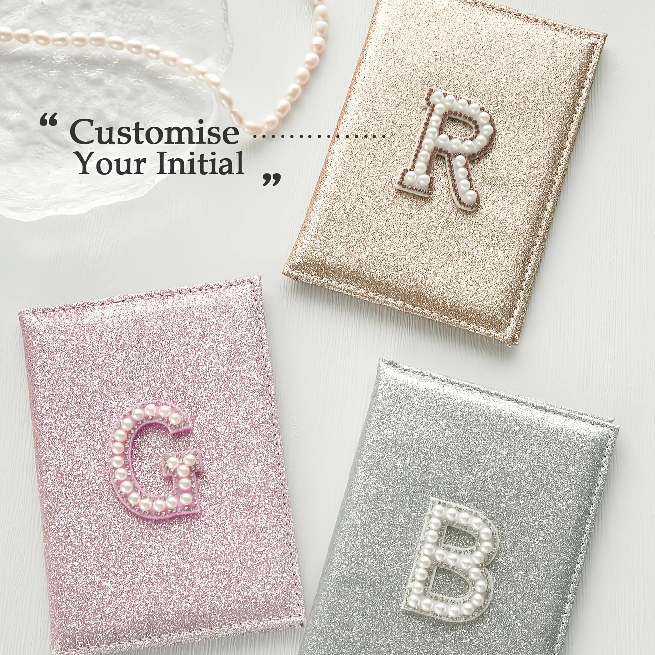Customized Initial Passport Cover Personalized Pearl Passport Holder
Customized Initial Passport Cover Personalized Pearl Passport Holder