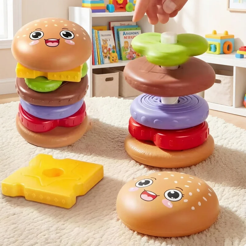 Baby Rotating Burger Stacking Music Toys for Puzzle and Early Education Stacking Toys Gifts
Baby Rotating Burger Stacking Music Toys for Puzzle and Early Education Stacking Toys Gifts