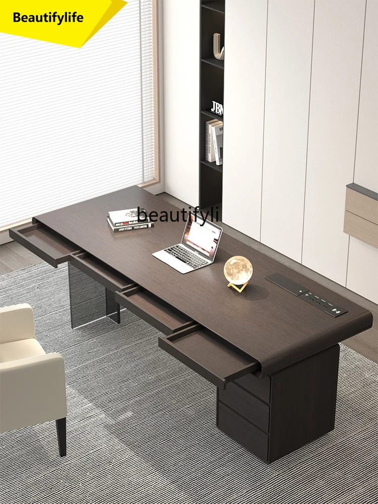 A57 Italian Minimalist Desk Modern Adult Study Room Large Solid Wood Office Desk Designer Drawer High-End Computer Desk 
A57 Italian Minimalist Desk Modern Adult Study Room Large Solid Wood Office Desk Designer Drawer High-End Computer Desk