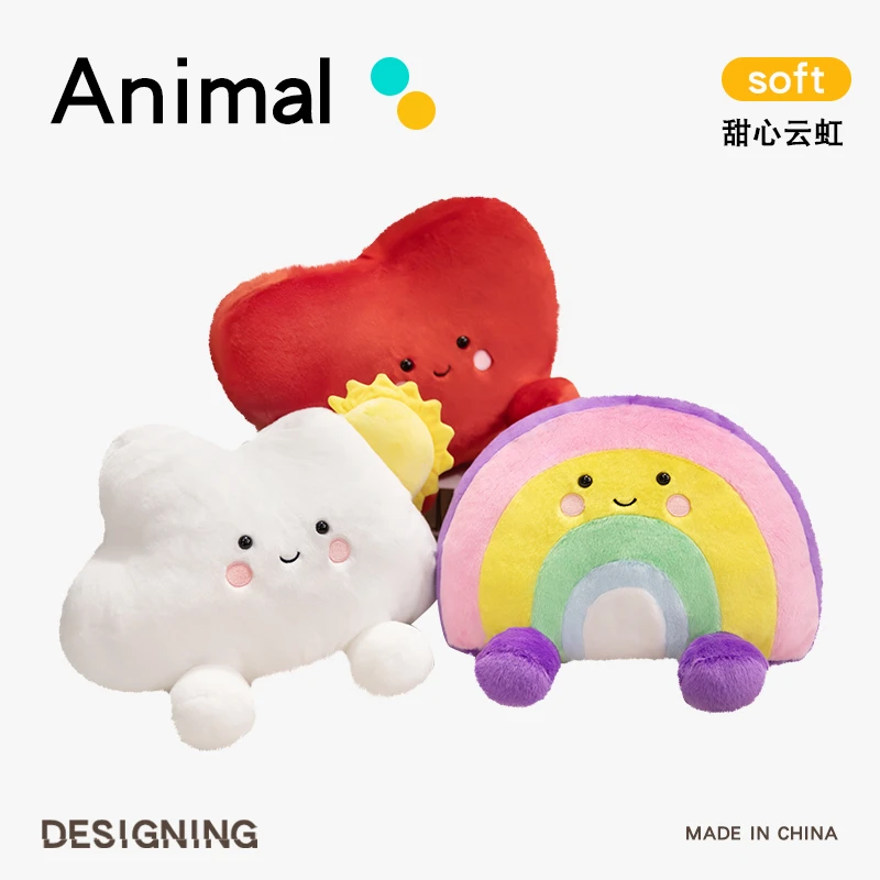 Cartoon Cute Rainbow Love Heart Cloud Plush Toy Kawaii Stuffed Fluffy Anime Plushies Throw Pillow Doll Soft Kids Gift for Girls
Cartoon Cute Rainbow Love Heart Cloud Plush Toy Kawaii Stuffed Fluffy Anime Plushies Throw Pillow Doll Soft Kids Gift for Girls