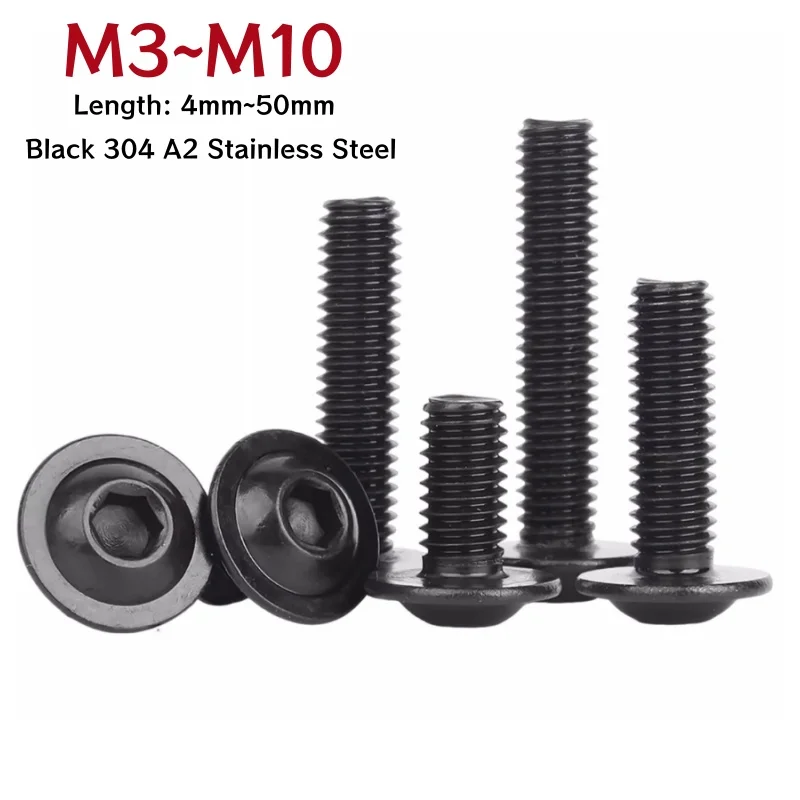 M3 M4 M5 M6 M8 M10 Black 304 A2 Stainless Steel Hex Hexagon Socket Round Button Flange Head With Washer Gasket Allen Screw Bolt
M3 M4 M5 M6 M8 M10 Black 304 A2 Stainless Steel Hex Hexagon Socket Round Button Flange Head With Washer Gasket Allen Screw Bolt
