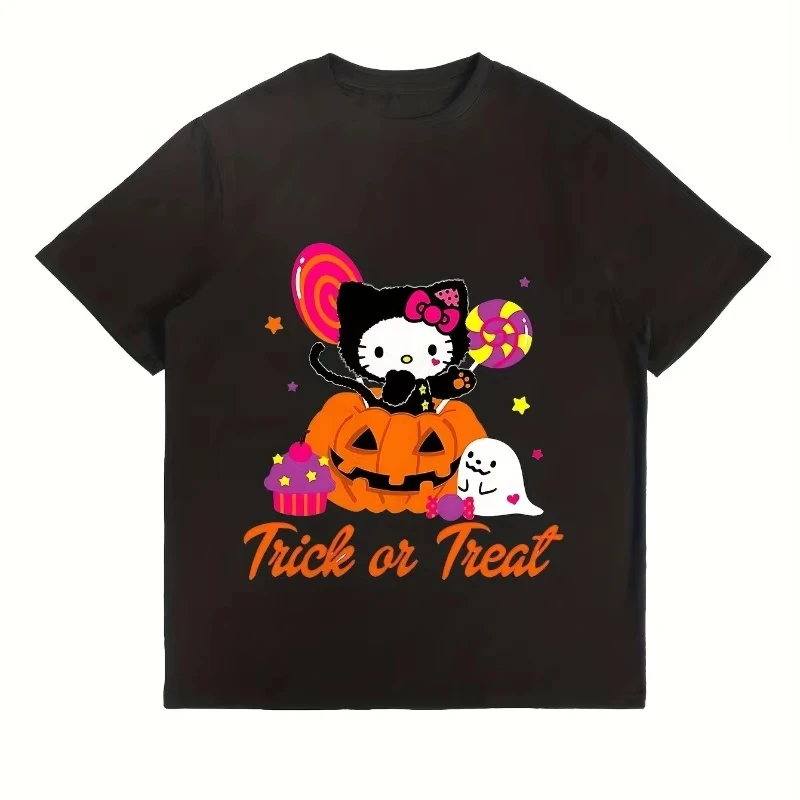 Cartoon Hello Kitty Creative T-shirt 2025 Sanrio Halloween New Women's Plus Size American Trend Loose Casual Short-sleeved Top
Cartoon Hello Kitty Creative T-shirt 2025 Sanrio Halloween New Women's Plus Size American Trend Loose Casual Short-sleeved Top