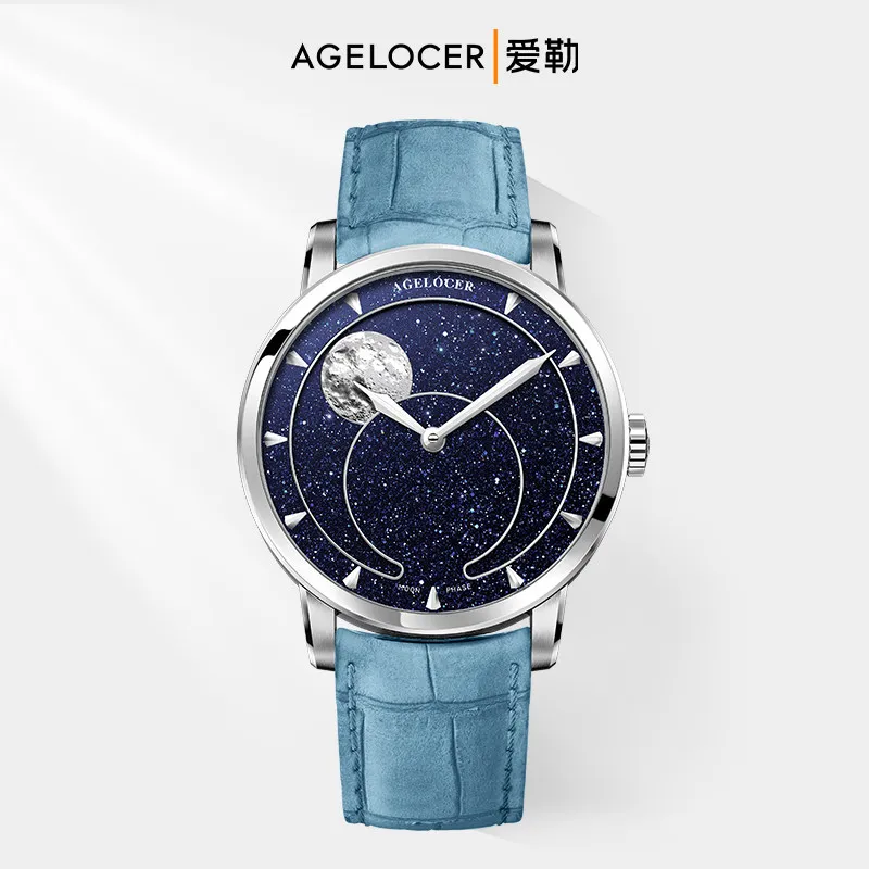 Latest Men's Mechanical Watch Original Astronomer Mechanical Watch Men's Moon Phase Natural Blue Sandstone Watch
Latest Men's Mechanical Watch Original Astronomer Mechanical Watch Men's Moon Phase Natural Blue Sandstone Watch