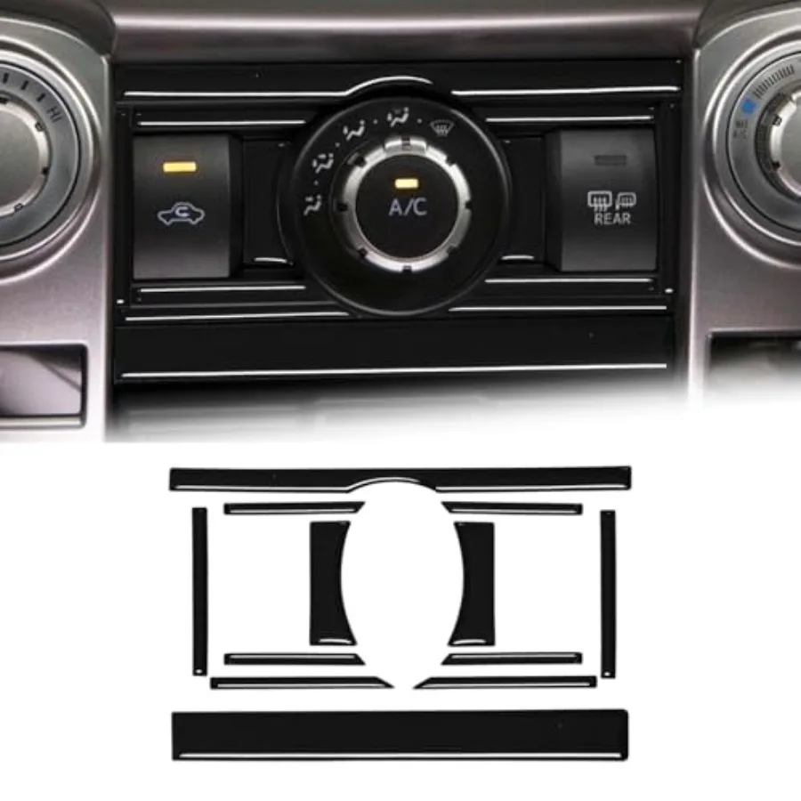 Compatible with Glossy Central Control Air Conditioner Switch Panel Interior Accessories for Toyota 4Runner SUV 2010-2024 12PCS
Compatible with Glossy Central Control Air Conditioner Switch Panel Interior Accessories for Toyota 4Runner SUV 2010-2024 12PCS