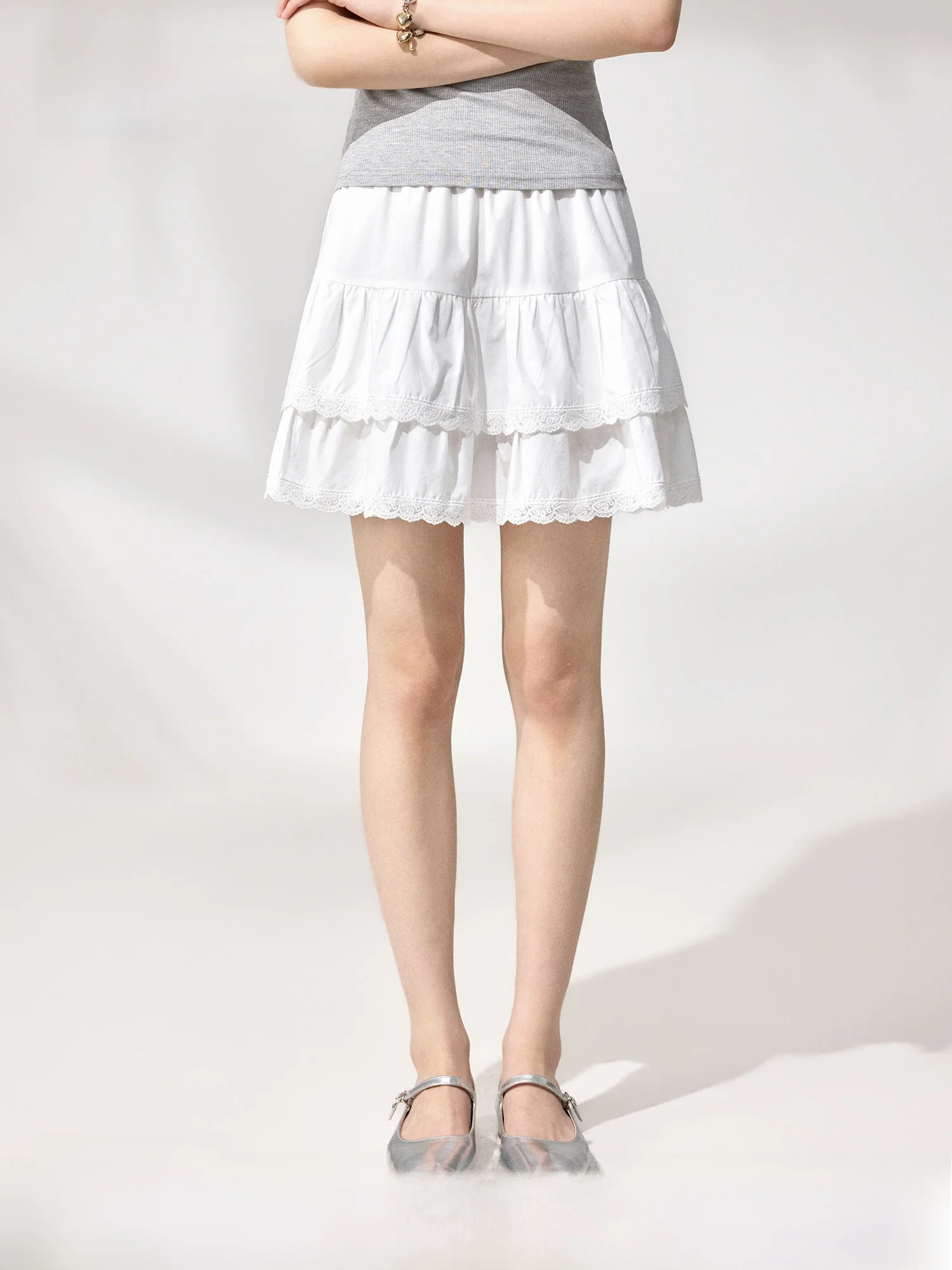 White Cake Short Skirt Women's High Waist Lace Trim A-Line Skirt Summer Slim Fit Casual Cotton Baking Space Design
White Cake Short Skirt Women's High Waist Lace Trim A-Line Skirt Summer Slim Fit Casual Cotton Baking Space Design