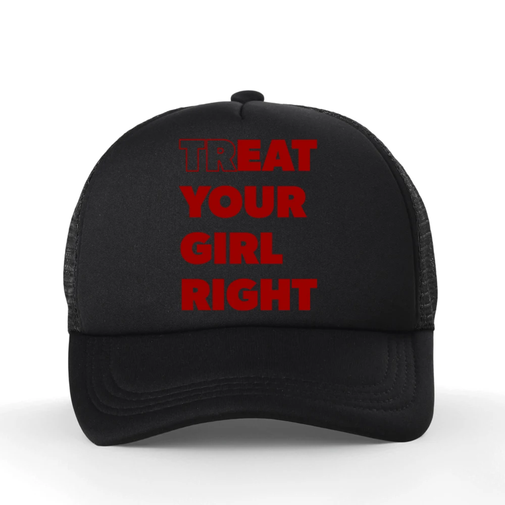 Eat Treat Your Girl Right Funny Letter Print Baseball Cap Streetwear Hipster Casual Fashion Man Harajuku Style Snapback Hat
Eat Treat Your Girl Right Funny Letter Print Baseball Cap Streetwear Hipster Casual Fashion Man Harajuku Style Snapback Hat