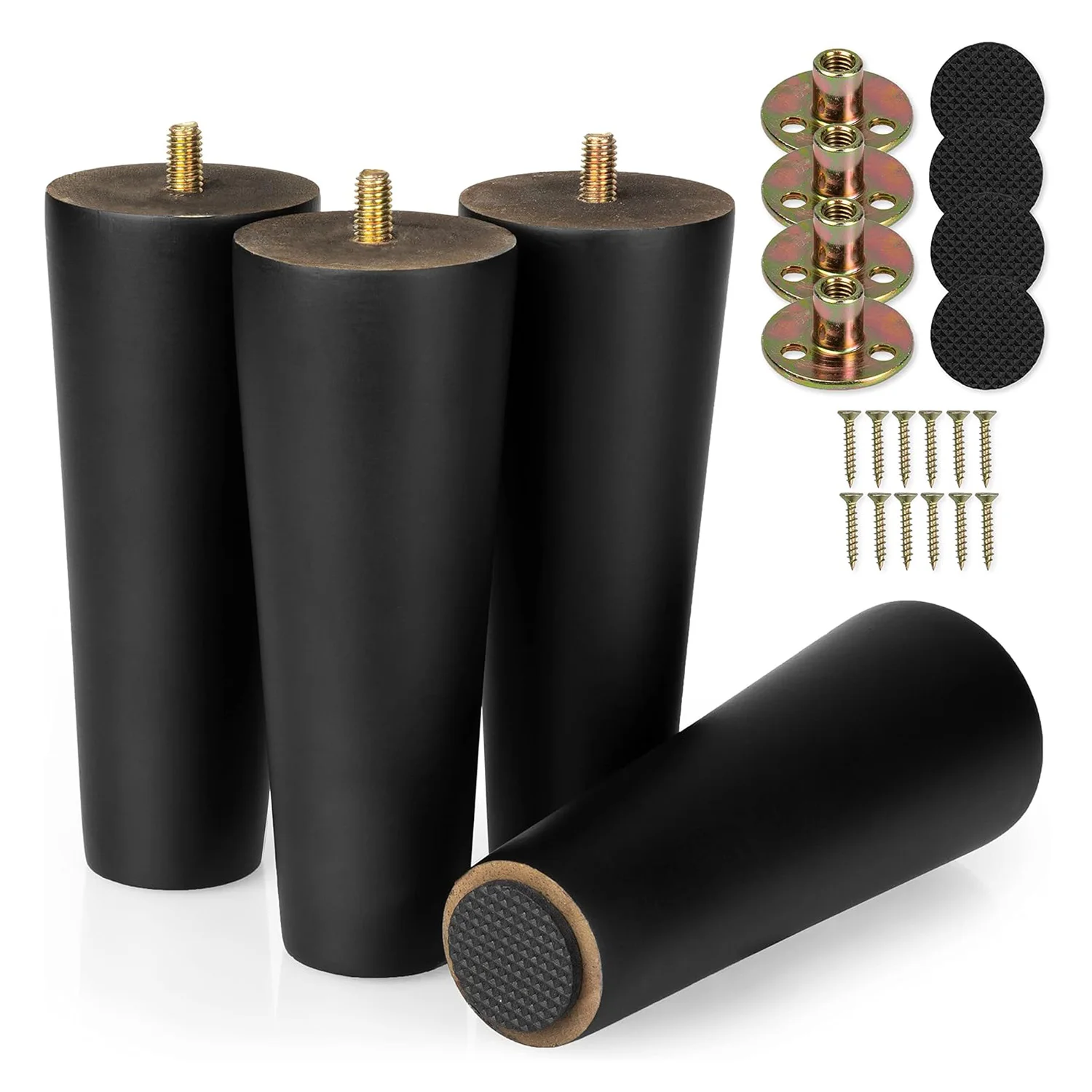 7.87inch/20cm 4-Pack Solid Hardwood Furniture Legs, Mid-Century Style Matte Black, Perfect for Couches, Dressers, Chairs
7.87inch/20cm 4-Pack Solid Hardwood Furniture Legs, Mid-Century Style Matte Black, Perfect for Couches, Dressers, Chairs