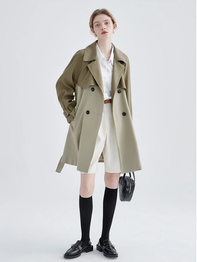 New Trench Women's Mid Length 2023 Spring And Autumn Style Design Sense Colored Casual Double Breasted Belt Versatile Coat
New Trench Women's Mid Length 2023 Spring And Autumn Style Design Sense Colored Casual Double Breasted Belt Versatile Coat