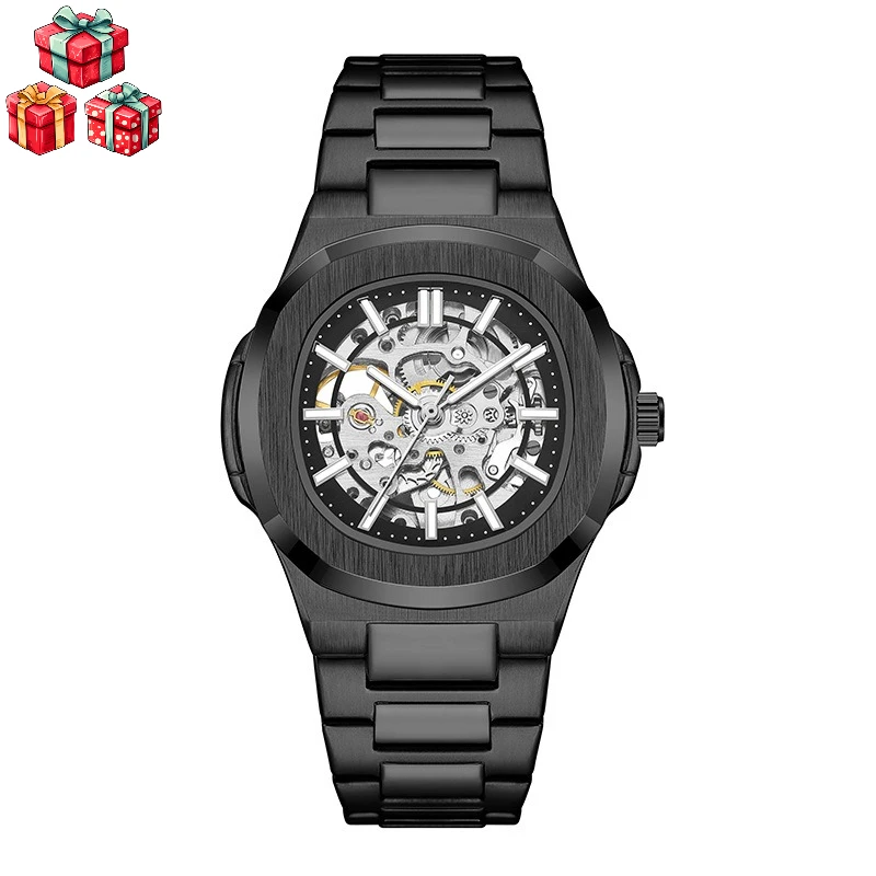 Luminous Double Skeleton Automatic Watch for Men with Mechanical Movement and Night Visibility
Luminous Double Skeleton Automatic Watch for Men with Mechanical Movement and Night Visibility