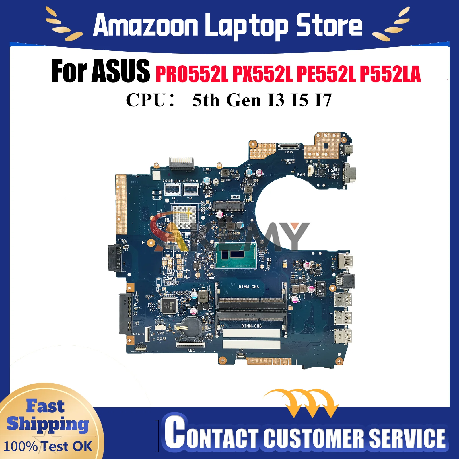 P552LA Laptop Motherboard For ASUS ProArt PE552L P552LA P552LJ PX552L PRO552L P552L Mainboard W/ I3 I5 I7 CPU tests OK fast ship
P552LA Laptop Motherboard For ASUS ProArt PE552L P552LA P552LJ PX552L PRO552L P552L Mainboard W/ I3 I5 I7 CPU tests OK fast ship