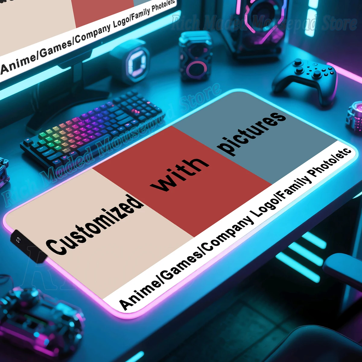 Rgb Diy Large Mouse Pad XXLCustom Led Mousepad Lumine scence Mousemat Computer Gamer Extended Pad PC Gaming Desk Accessories Mat
Rgb Diy Large Mouse Pad XXLCustom Led Mousepad Lumine scence Mousemat Computer Gamer Extended Pad PC Gaming Desk Accessories Mat
