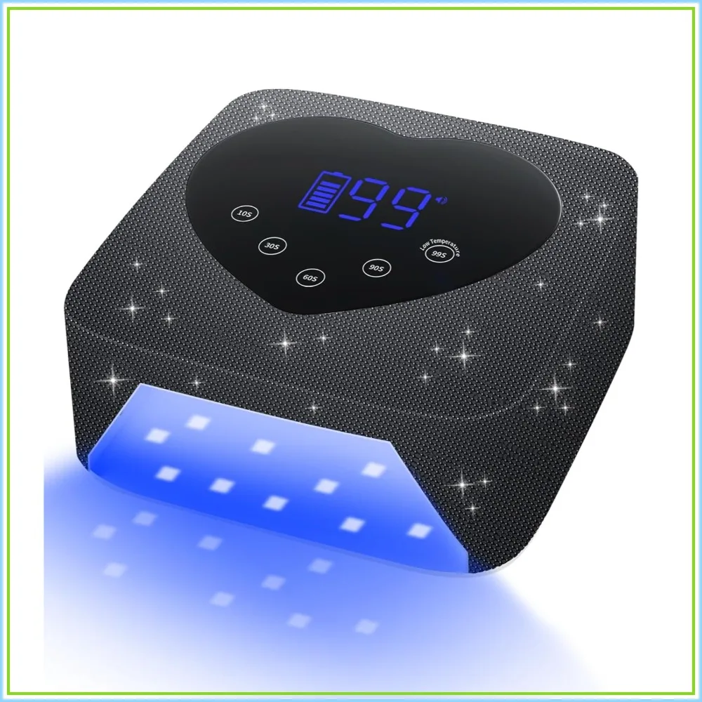 72W Cordless UV Nail Lamp, Rechargeable LED Dryer with 5 Timer Settings, Touch Control & Auto Sensor for Salon & Home
72W Cordless UV Nail Lamp, Rechargeable LED Dryer with 5 Timer Settings, Touch Control & Auto Sensor for Salon & Home