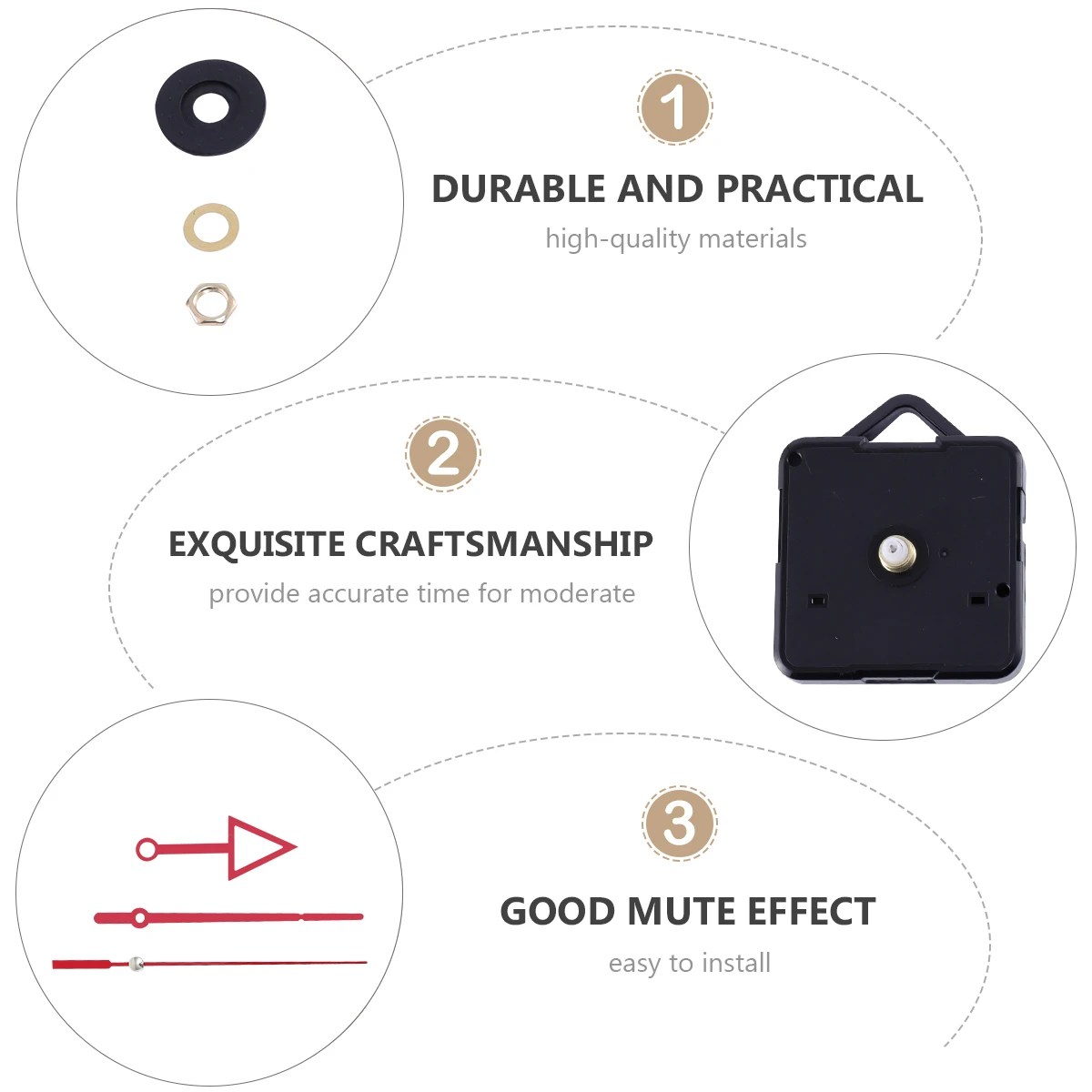 Clock Face Movement Repair DIY Accessories Simple Component Kit Supplies Accessory
Clock Face Movement Repair DIY Accessories Simple Component Kit Supplies Accessory