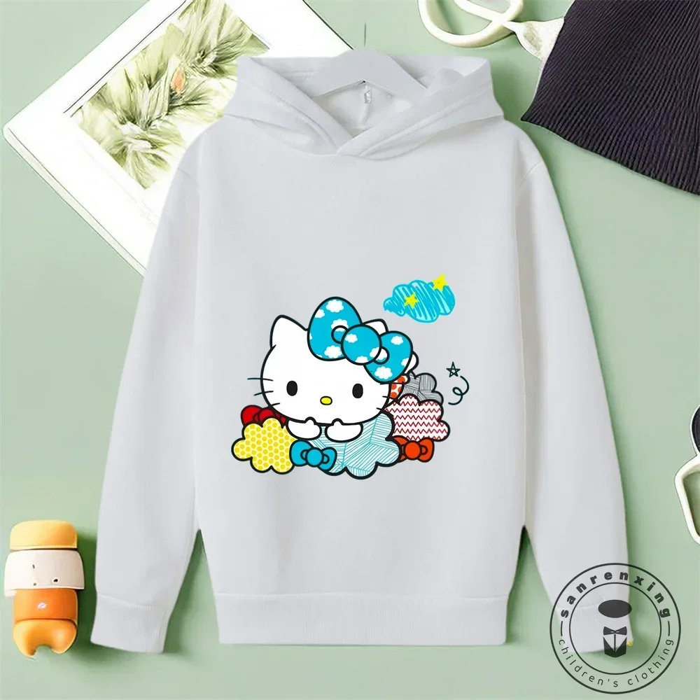New Fashion Hello Kitty Hoodie Girls Fashion Sweatshirt Printed Pullover Korean Sweatshirt Cartoon Casual Long Sleeve Hooded Top 
New Fashion Hello Kitty Hoodie Girls Fashion Sweatshirt Printed Pullover Korean Sweatshirt Cartoon Casual Long Sleeve Hooded Top