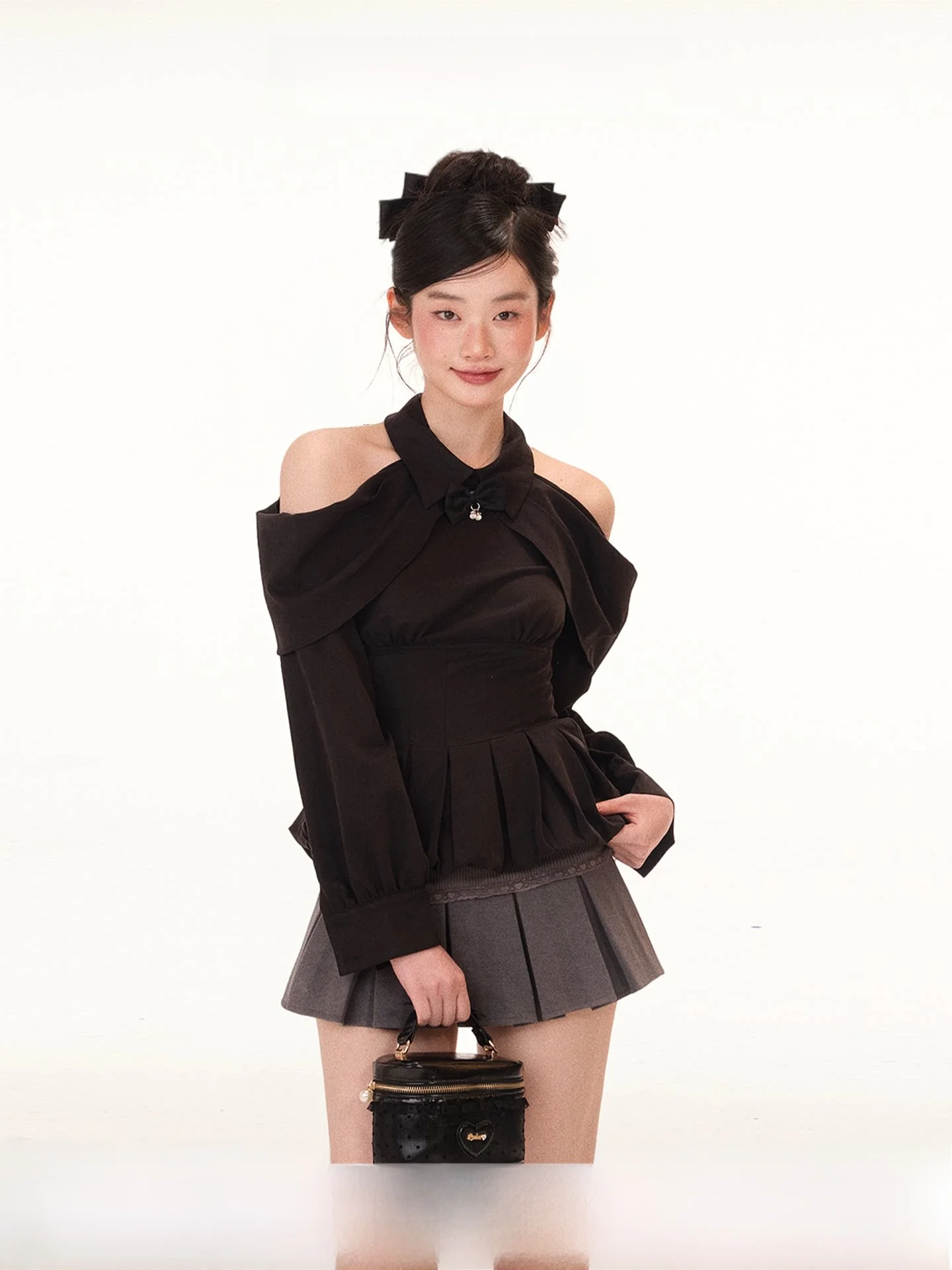 Sweet Pear Daidai Nicole Diary Spring Hanging Ne Long Sve irt Collar Waist Inward Thin Wool Pleated Skirt Set Women's ...
Sweet Pear Daidai Nicole Diary Spring Hanging Ne Long Sve irt Collar Waist Inward Thin Wool Pleated Skirt Set Women's ...