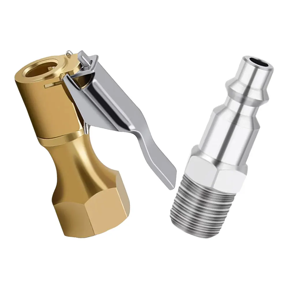 Quick Connect Air Chuck 1/4 Inch Heavy Duty Metal Locking Tire Inflator Nozzle For Car Bike Motorcycle Paddle Board Air Hose
Quick Connect Air Chuck 1/4 Inch Heavy Duty Metal Locking Tire Inflator Nozzle For Car Bike Motorcycle Paddle Board Air Hose