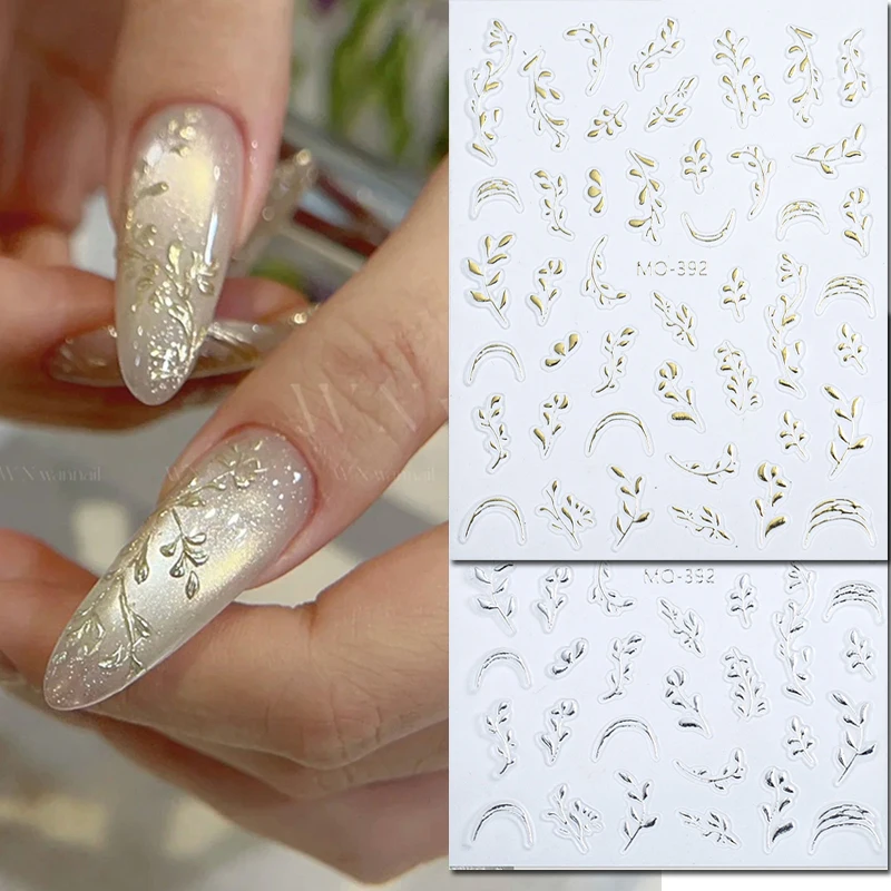 5d Embossed Nail Art Decals Chinese Style Elegant Gold Silver Leaves Stickers For Nails Art Manicures Tips Decorations 
5d Embossed Nail Art Decals Chinese Style Elegant Gold Silver Leaves Stickers For Nails Art Manicures Tips Decorations