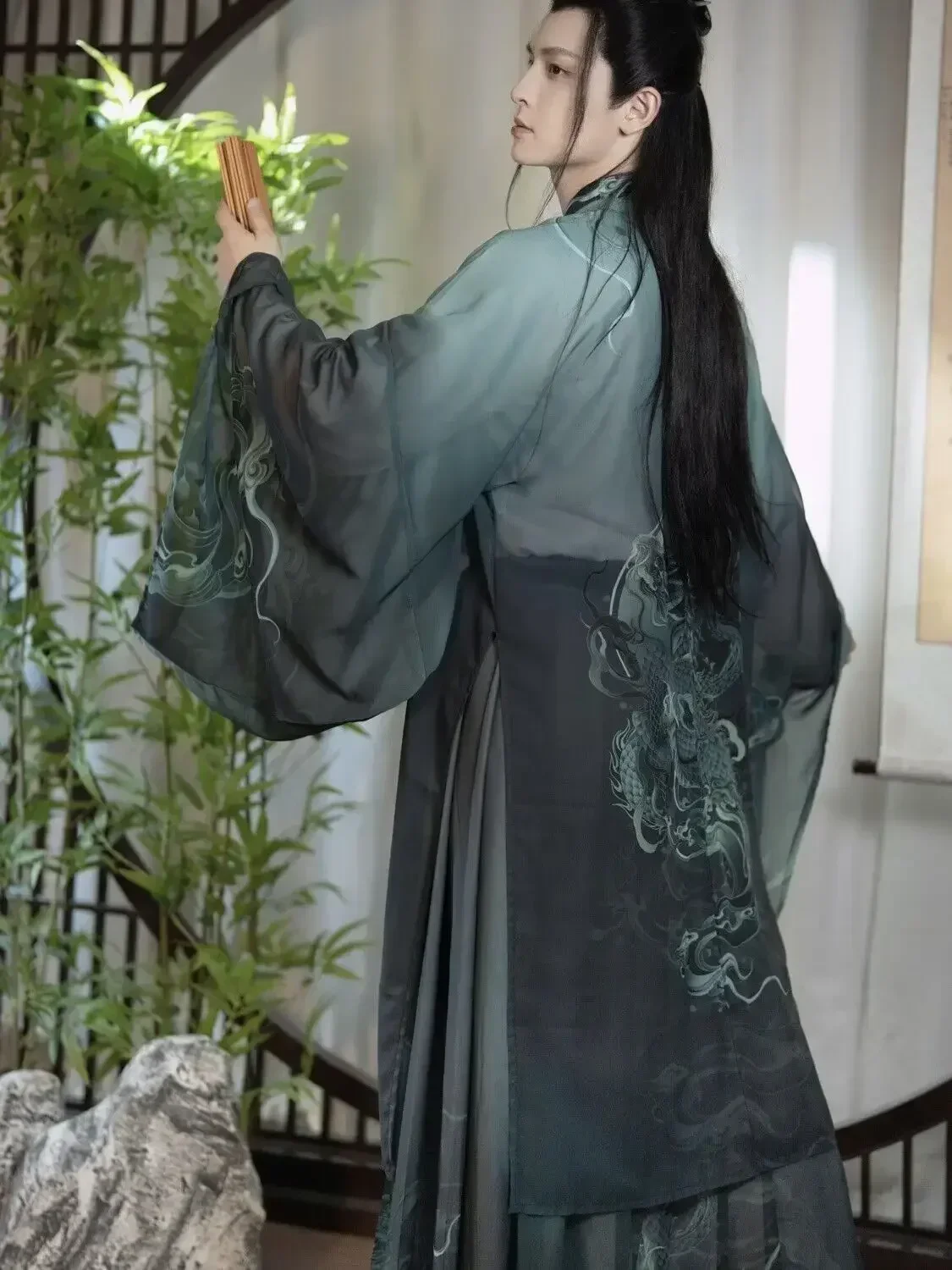 Large Size 2XL Hanfu Men Chinese Traditional Printed Hanfu Male Halloween Cosplay Costume Gradient White&Green Hanfu 3pcs Sets
Large Size 2XL Hanfu Men Chinese Traditional Printed Hanfu Male Halloween Cosplay Costume Gradient White&Green Hanfu 3pcs Sets