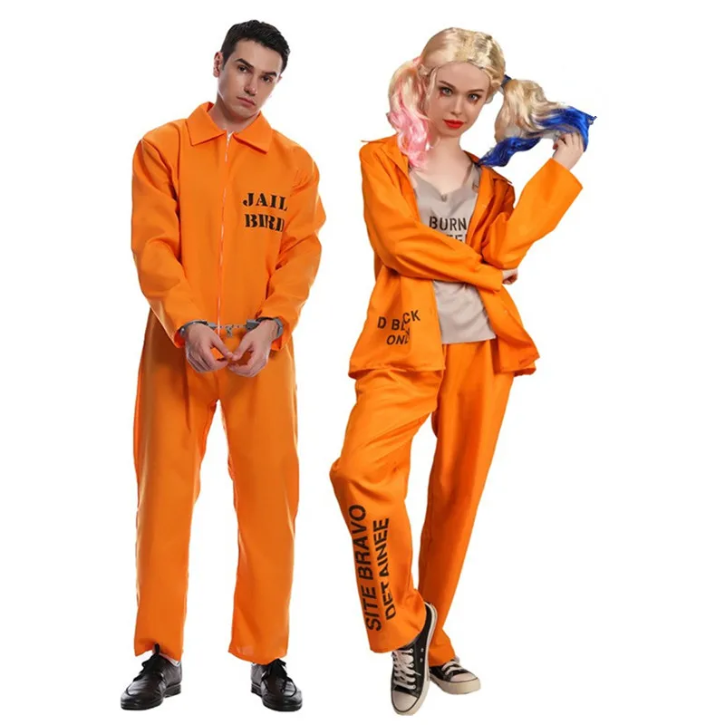 Halloween Couple's Orange Prisoner Suit Cosplay Party Uniform Overall Outfit Polyester Material Men's Style Party Wear
Halloween Couple's Orange Prisoner Suit Cosplay Party Uniform Overall Outfit Polyester Material Men's Style Party Wear