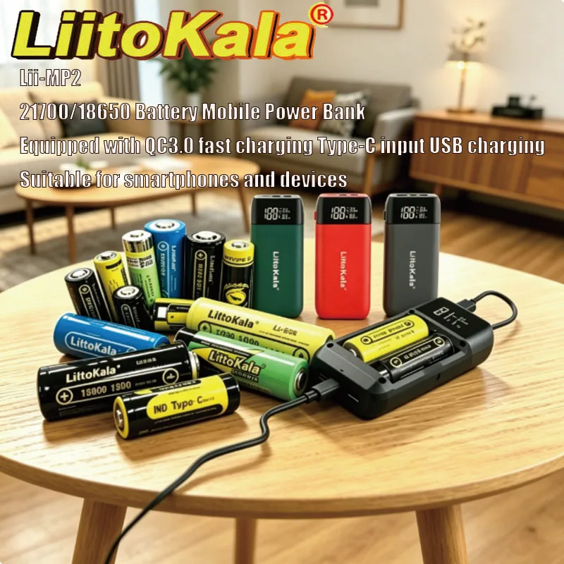 Lii-MP2 Mobile Power Bank with QC3.0 Fast Charging Type-C Input USB Charging Suitable for 21700/18650 Battery Smartphones and De
Lii-MP2 Mobile Power Bank with QC3.0 Fast Charging Type-C Input USB Charging Suitable for 21700/18650 Battery Smartphones and De