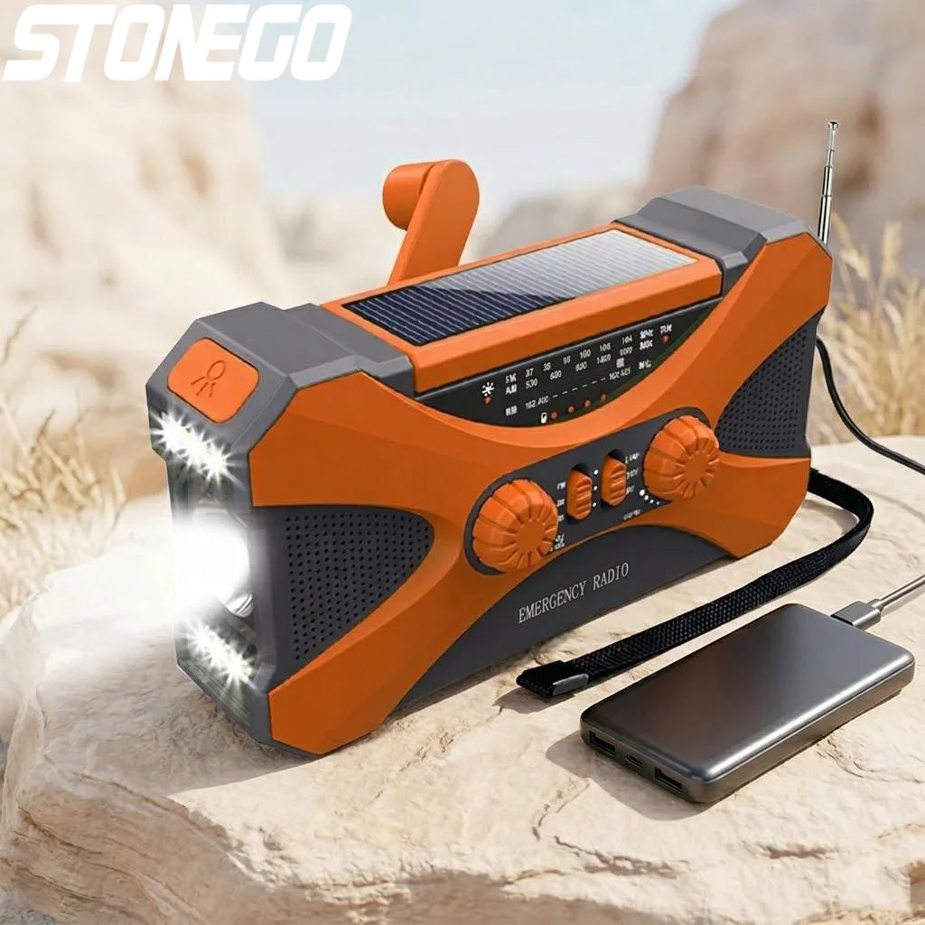 10000mAh Solar Crank Radio Dual Stereo AM FM Weather Alert Phone Charger LED Flashlight SOS Emergency Power Bank
10000mAh Solar Crank Radio Dual Stereo AM FM Weather Alert Phone Charger LED Flashlight SOS Emergency Power Bank