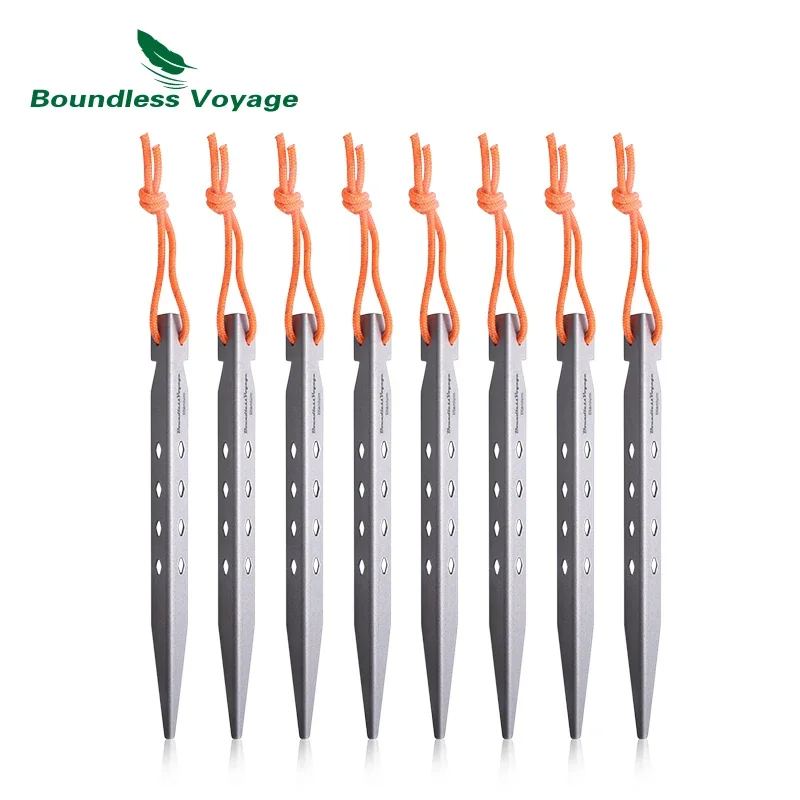 Boundless Voyage 6/8pc16.5cm Tent Pegs Stakes Nails Titanium Alloy Tri-Beam 4-Latch Points Ground Pin For Camping Equipment
Boundless Voyage 6/8pc16.5cm Tent Pegs Stakes Nails Titanium Alloy Tri-Beam 4-Latch Points Ground Pin For Camping Equipment