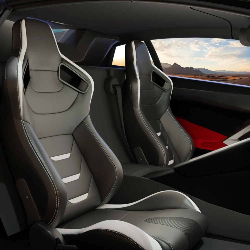 2PC Universal Bucket Racing Seats White Stitch White PVC Leather Reclinable Carbon Look Back Adjust Slider No Bracket 1 Box 2Pcs
2PC Universal Bucket Racing Seats White Stitch White PVC Leather Reclinable Carbon Look Back Adjust Slider No Bracket 1 Box 2Pcs