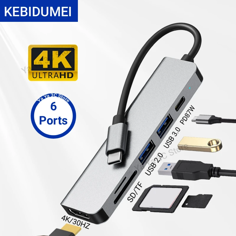 KEBIDUMEI USB C Hub Type C 3.0 Adapter To HDMI-Compatible Adapter with TF SD Reader Slot 87W PD for Phone MacBook Computer
KEBIDUMEI USB C Hub Type C 3.0 Adapter To HDMI-Compatible Adapter with TF SD Reader Slot 87W PD for Phone MacBook Computer