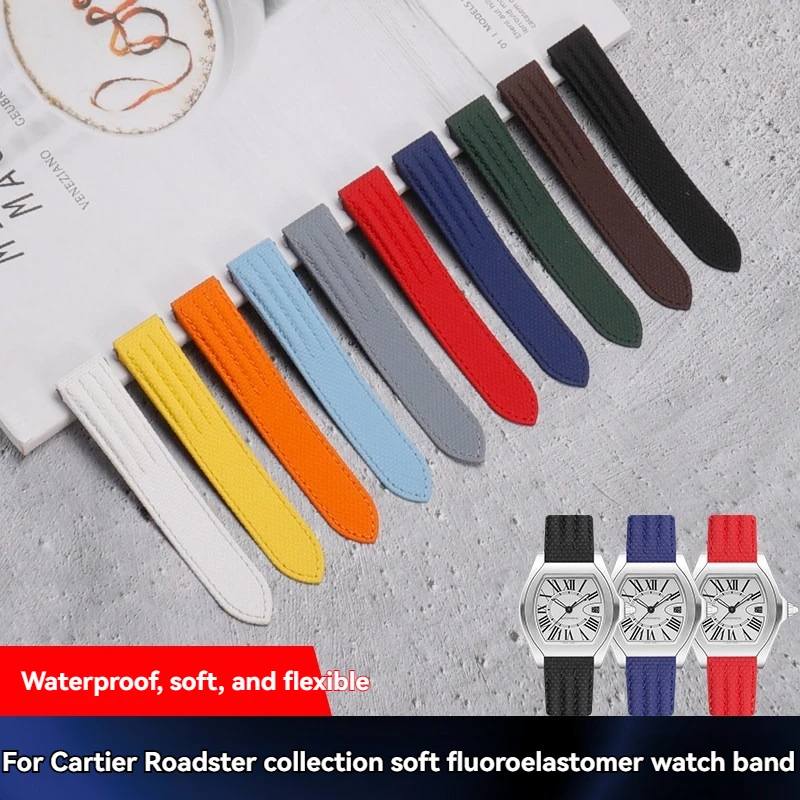 FKM strap For Cartier Roadster W6206018 w6206017, Quick Release Fluoroelastomer Strap 19mm 20mm, Replacement Rubber Watch band
FKM strap For Cartier Roadster W6206018 w6206017, Quick Release Fluoroelastomer Strap 19mm 20mm, Replacement Rubber Watch band