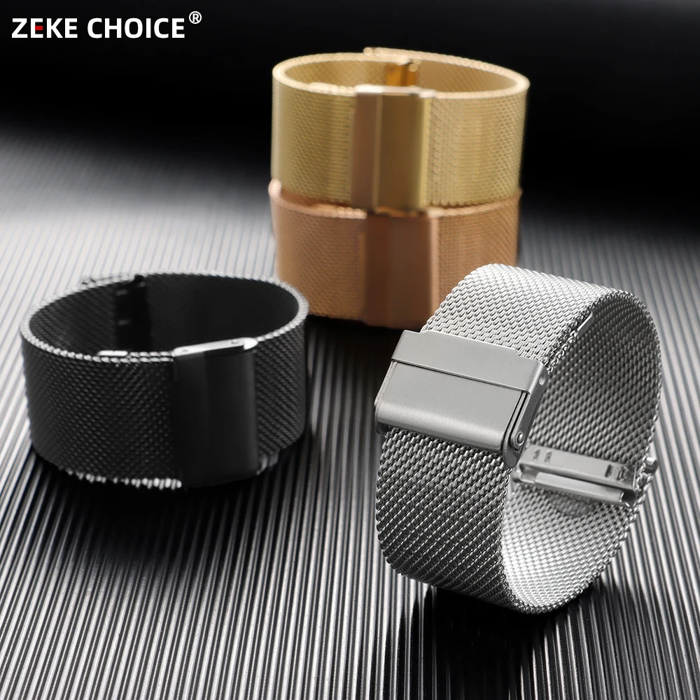 0.6mm Mesh Stainless Steel Watch Strap 12/14/16/18/19/20/21/22mm Milanese Universal Watch Bracelet Men's Quick Release Watchband
0.6mm Mesh Stainless Steel Watch Strap 12/14/16/18/19/20/21/22mm Milanese Universal Watch Bracelet Men's Quick Release Watchband