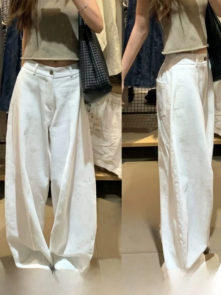 High Waist Loose Wide Leg Casual Pants Women's plus Size Retro Style Straight Tube Trousers Commute Fashion Color
High Waist Loose Wide Leg Casual Pants Women's plus Size Retro Style Straight Tube Trousers Commute Fashion Color