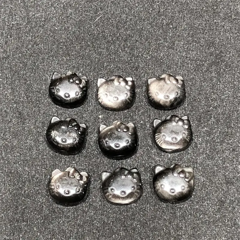 10pcs Natural Silver Obsidian Cat Pendant Crystal Healing Stone for Pendants Earring Bracelet Women Girl DIY Accessory
10pcs Natural Silver Obsidian Cat Pendant Crystal Healing Stone for Pendants Earring Bracelet Women Girl DIY Accessory
