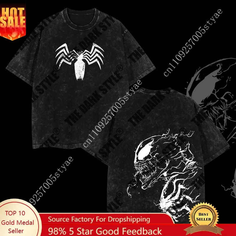 Marvel The Black Symbiote Double Printed Oversize Lightweight Acid Washed Tee TV Show Graphic Top Cotton Gift T-Shirt Cosplay
Marvel The Black Symbiote Double Printed Oversize Lightweight Acid Washed Tee TV Show Graphic Top Cotton Gift T-Shirt Cosplay